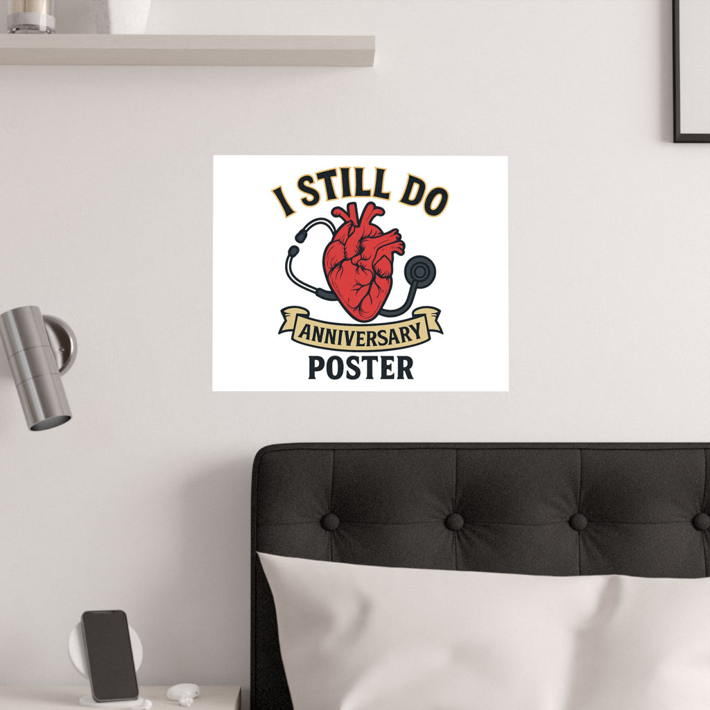 I Still Do Anniversary Poster Medical Nurse Doctor Gift, Healthcare Couples Wall Art, Vintage Heart Wedding Print, Nurses Week Gift