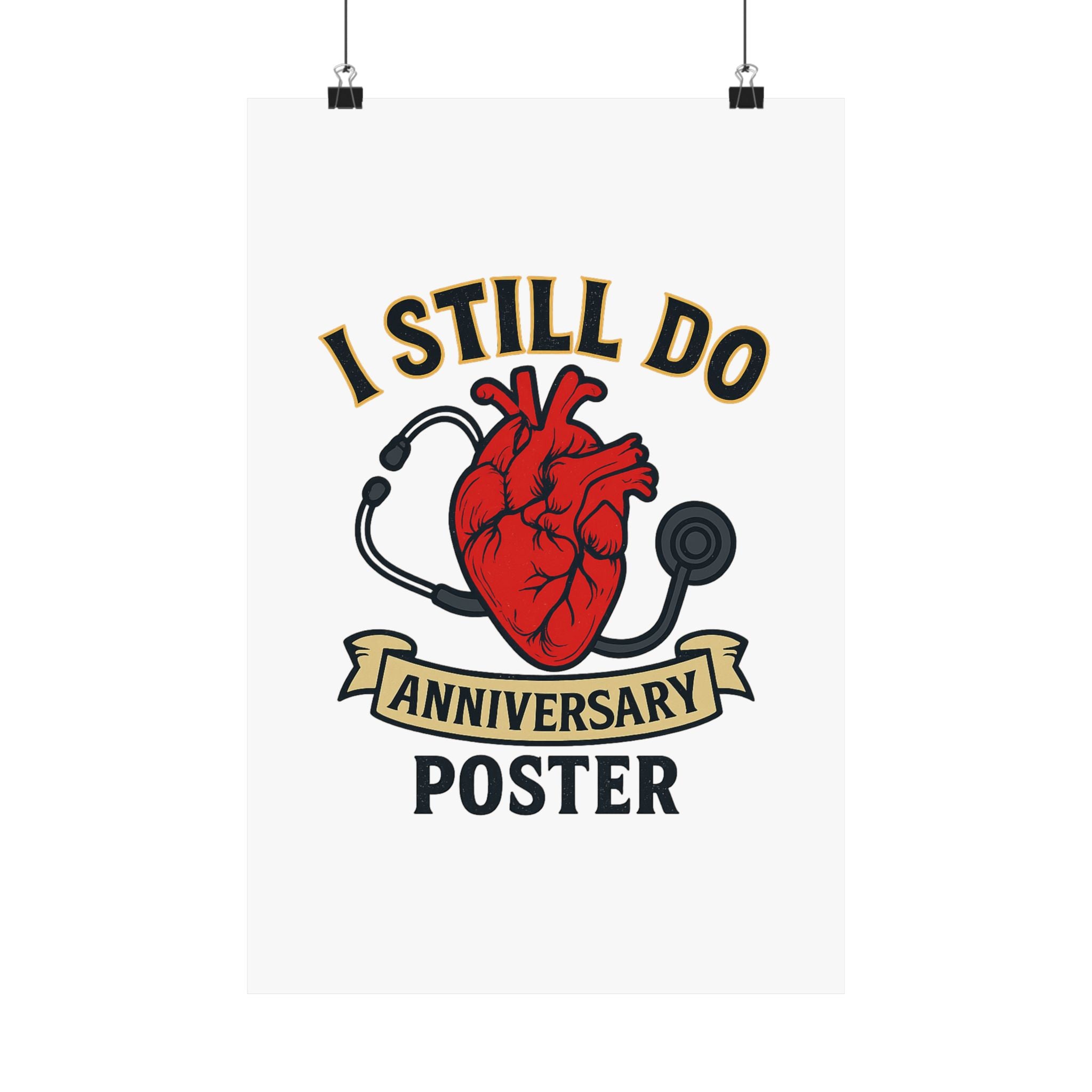 I Still Do Anniversary Poster Medical Nurse Doctor Gift, Healthcare Couples Wall Art, Vintage Heart Wedding Print, Nurses Week Gift