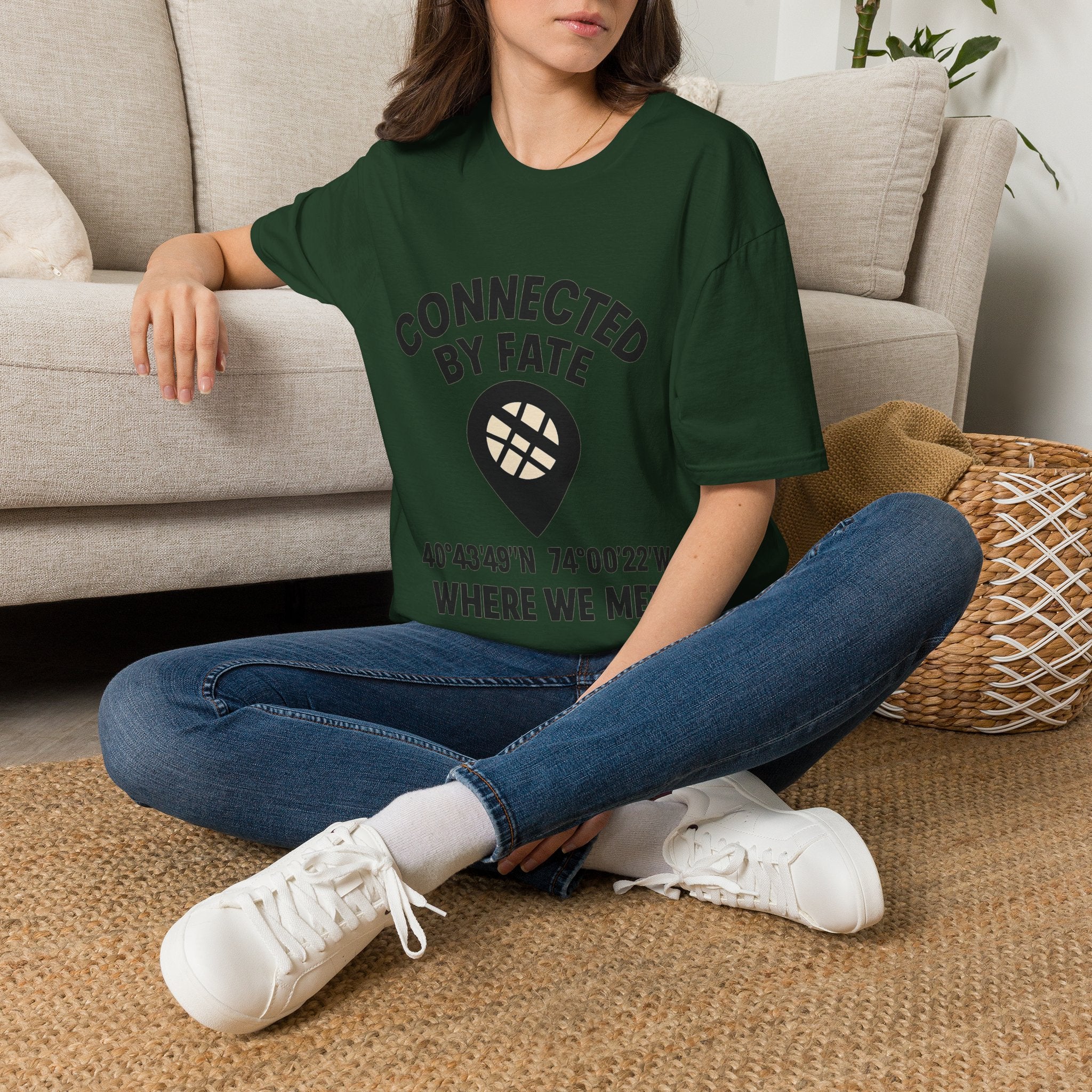 Best Friend Coordinates Shirt | Matching BFF Tees Where We Met | Friendship Day Gift | Connected By Fate | Personalized Location