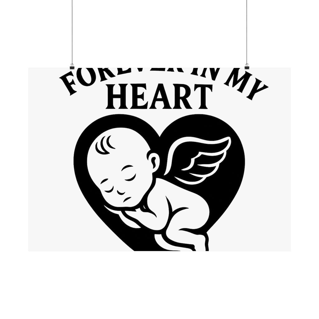 Pregnancy Loss Memorial Poster, Miscarriage Remembrance Gift, Infant Loss Sympathy, Forever in My Heart Print, Angel Baby Keepsake