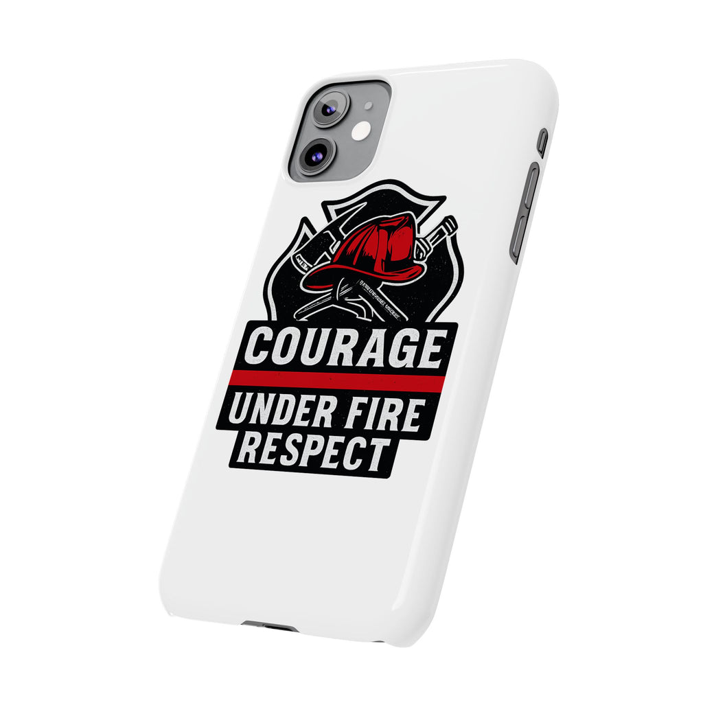 Firefighter Phone Case Courage Under Fire Respect First Responder Gift Thin Red Line Maltese Cross Fire Helmet Hero Support