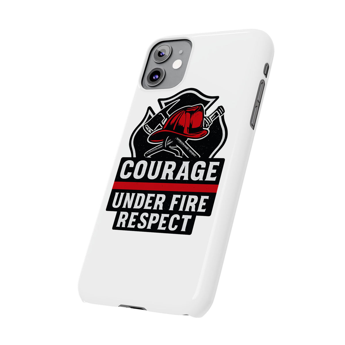 Firefighter Phone Case Courage Under Fire Respect First Responder Gift Thin Red Line Maltese Cross Fire Helmet Hero Support