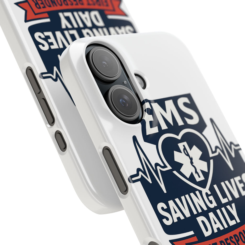 EMS Phone Case Paramedic Gift EMT Star of Life Heartbeat Saving Lives Daily First Responder Appreciation Medical Hero