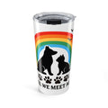 Rainbow Bridge Pet Memorial Tumbler, Dog Cat Loss Gift, Pet Sympathy Gift, Until We Meet Again, Pet Remembrance Tumbler