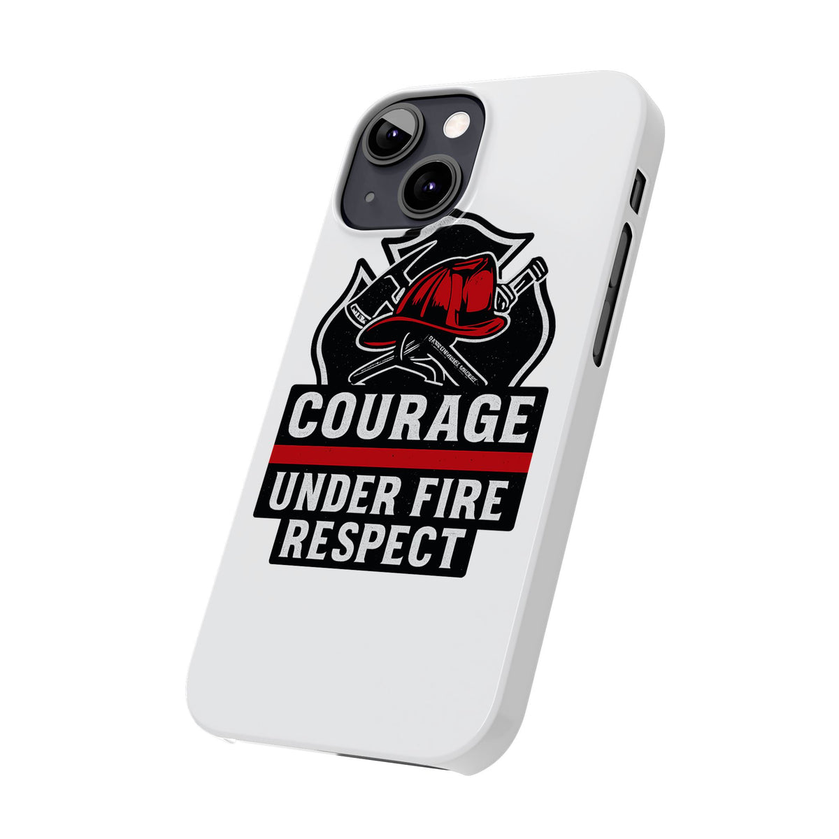 Firefighter Phone Case Courage Under Fire Respect First Responder Gift Thin Red Line Maltese Cross Fire Helmet Hero Support