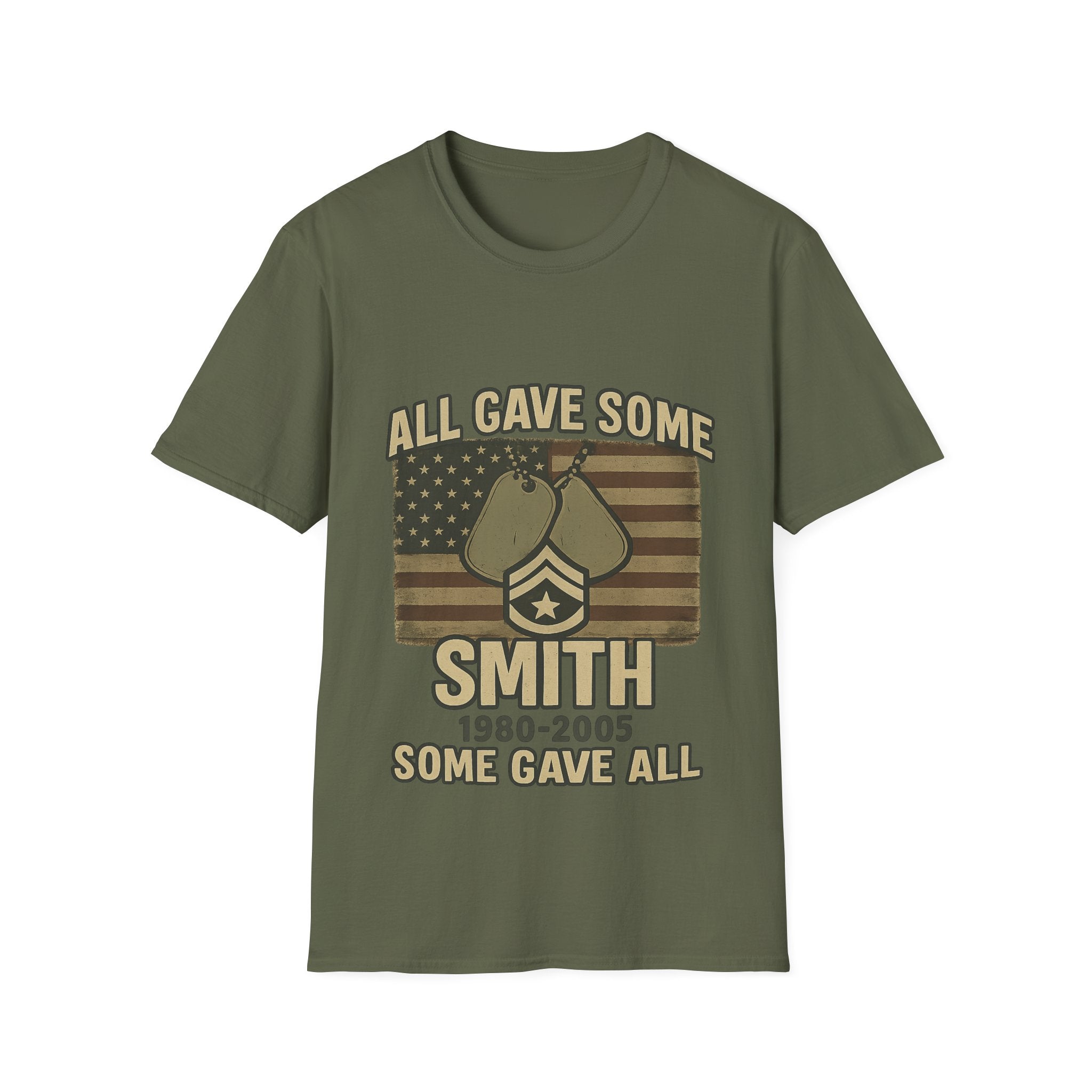 Custom Veteran Shirt | All Gave Some Some Gave All | Personalized Veterans Day Gift | Military Family Pride Tshirt with Name & Dates