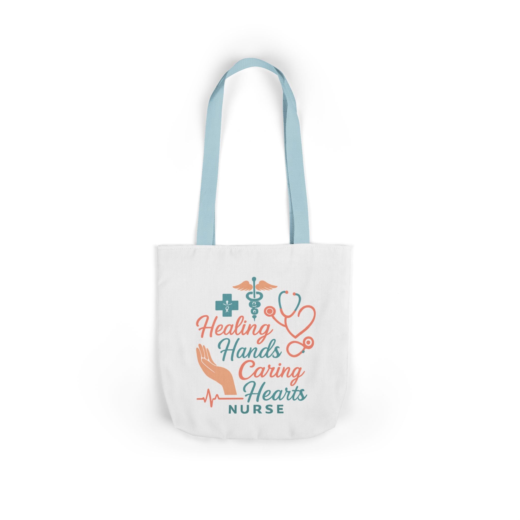 Nurse Appreciation Tote Bag Gift, Healing Hands Caring Hearts, Nurse Week Gift, Medical Tote Bag, RN Gift, Healthcare Worker