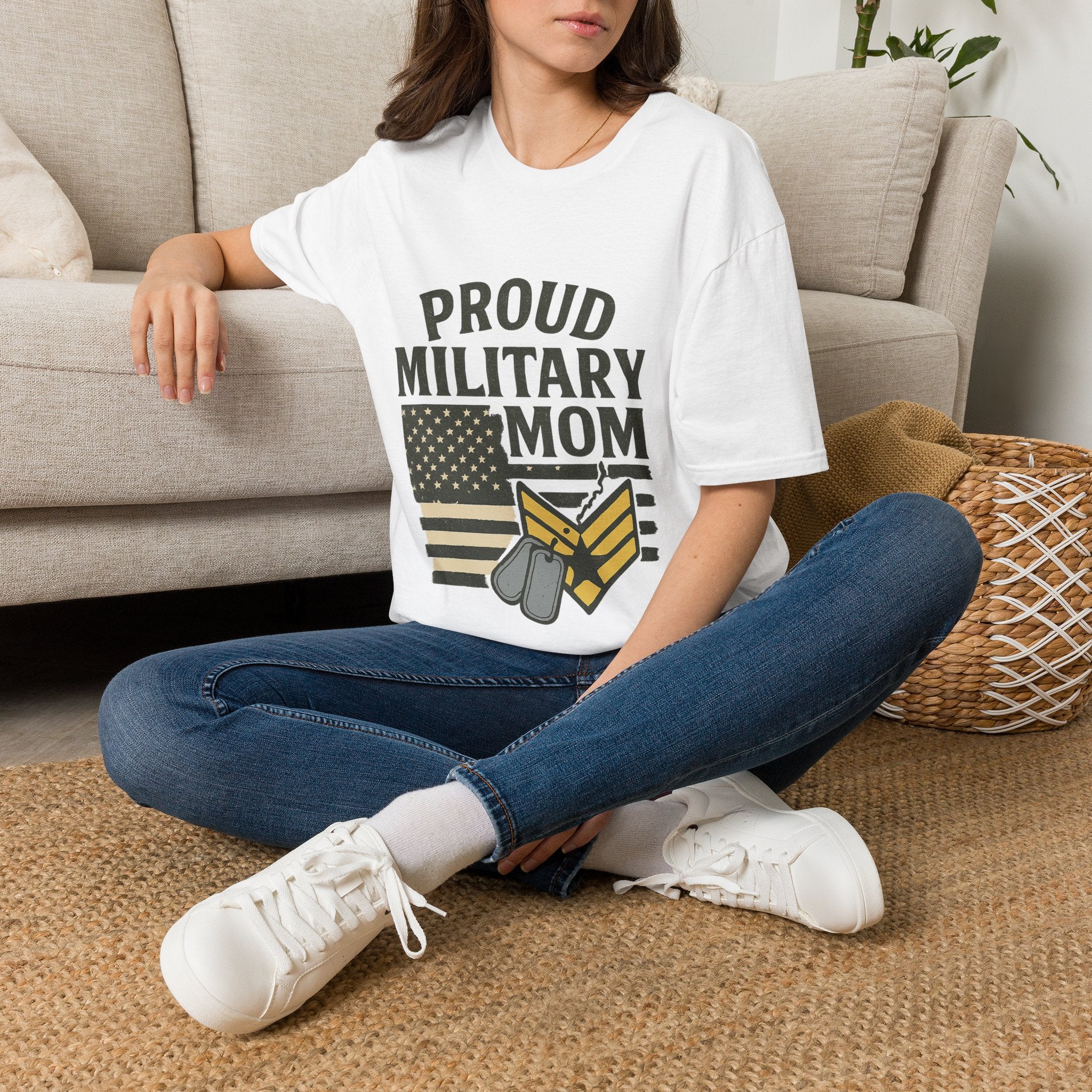 Proud Military Mom Shirt, My Heart Serves Too Tee, Army Mom Gift, Navy Mom, Marine Mom, Air Force Mom T-Shirt, Military Mother
