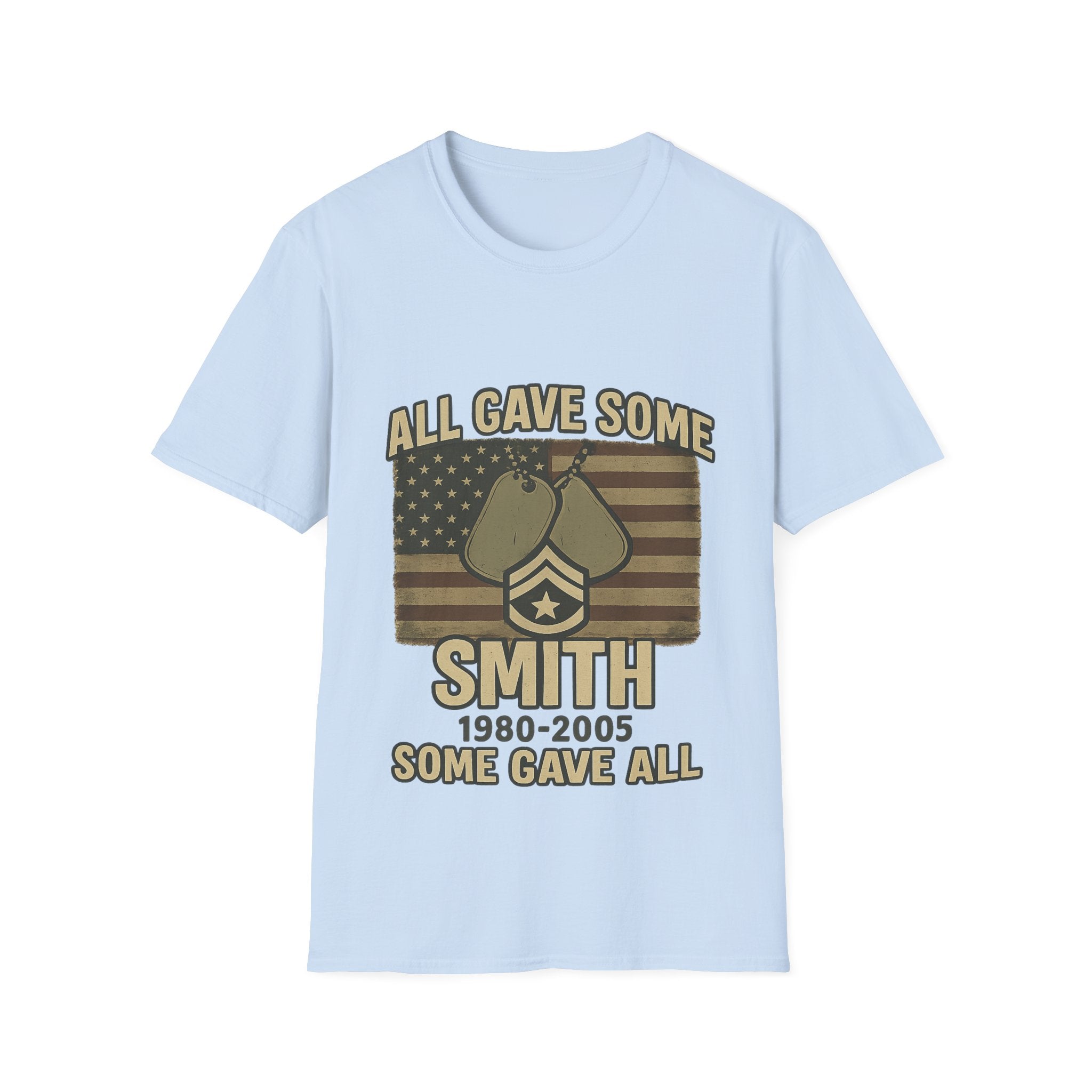 Custom Veteran Shirt | All Gave Some Some Gave All | Personalized Veterans Day Gift | Military Family Pride Tshirt with Name & Dates