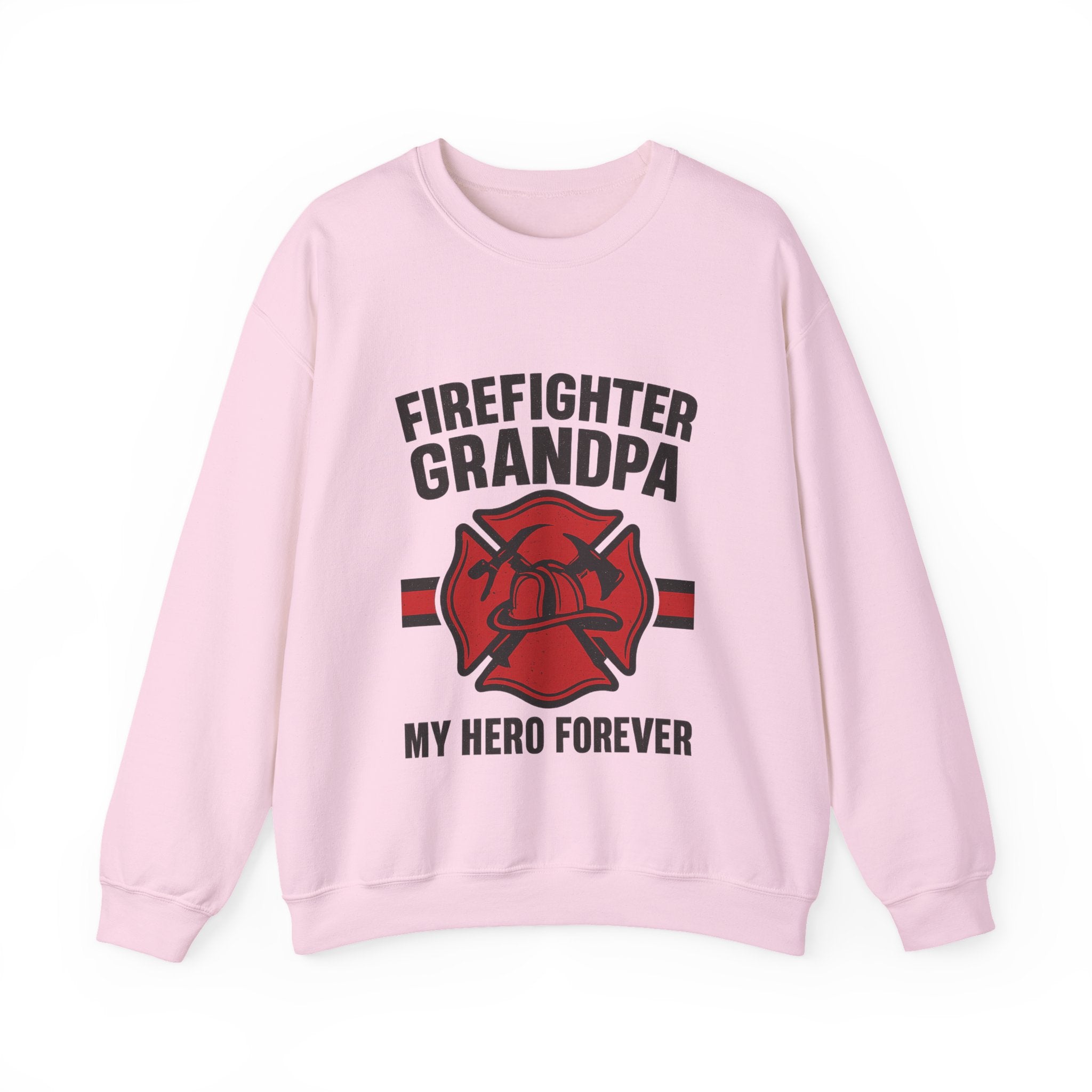 Firefighter Grandpa Sweatshirt My Hero Forever Gift Vintage Fire Station Badge Grandparents Day Fireman Grandfather Shirt