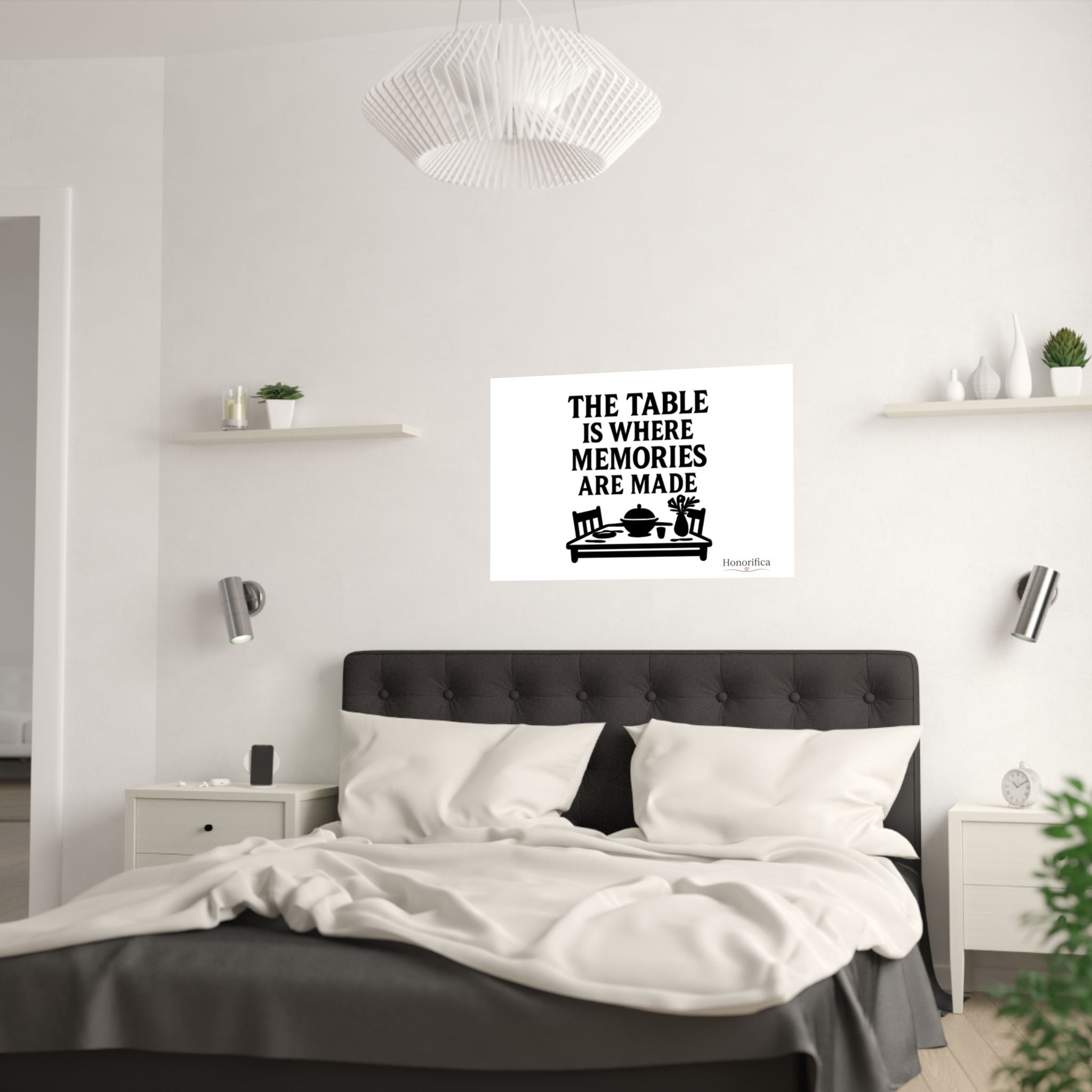 The Table Is Where Memories Are Made Kitchen Poster, Dining Room Wall Art, Family Meal Print, Mother's Day Gift for Mom