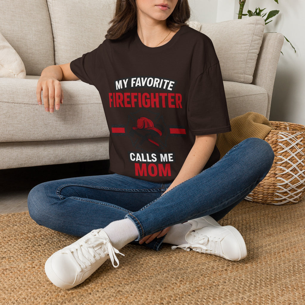 My Favorite Firefighter Calls Me Mom Shirt, Firefighter Mom Gift, Mother's Day Shirt, Proud Fire Mom Tee, Fireman Mom T-Shirt