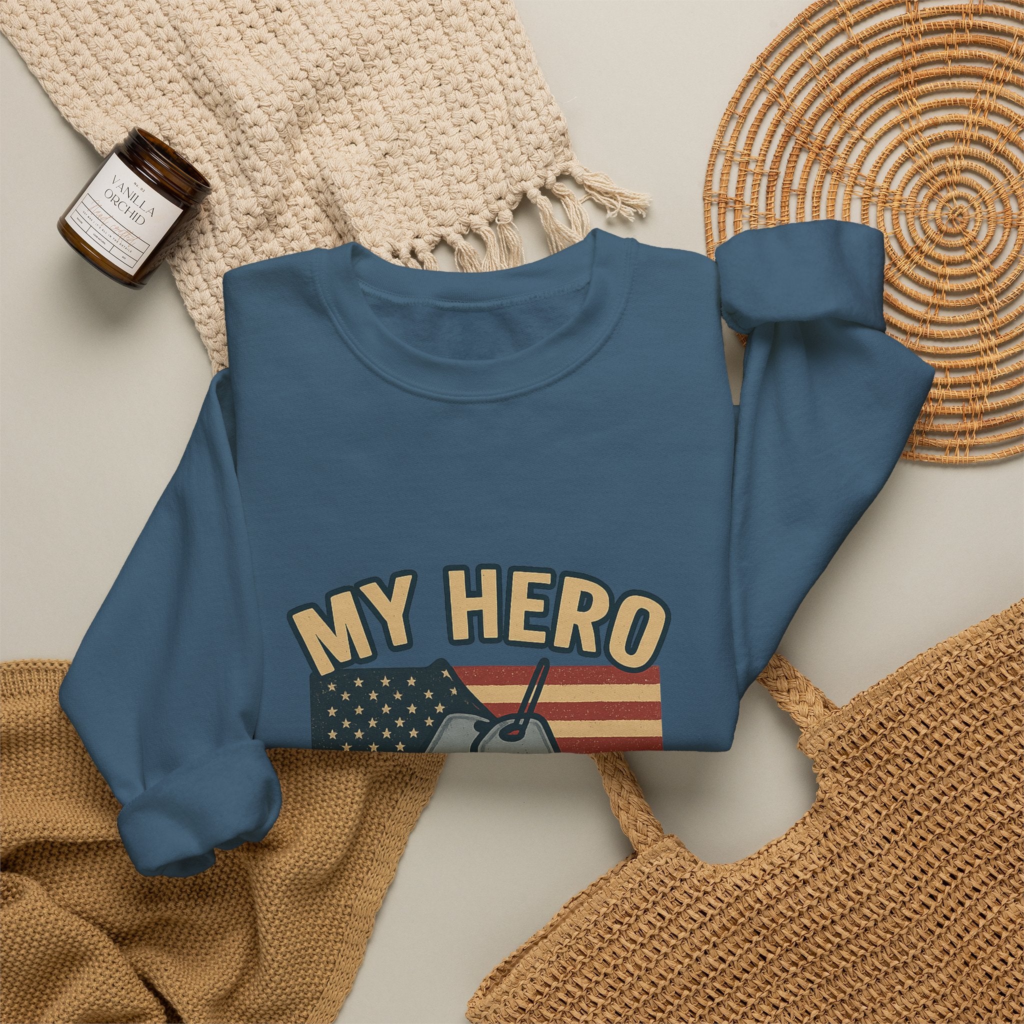 Military Sister Sweatshirt My Hero My Sister Proud Army Navy Air Force Marine Gift Active Duty Support Patriotic Clothing