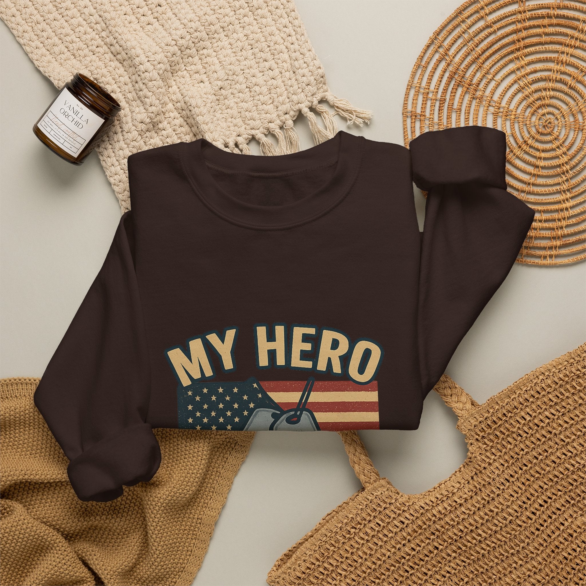 Military Sister Sweatshirt My Hero My Sister Proud Army Navy Air Force Marine Gift Active Duty Support Patriotic Clothing