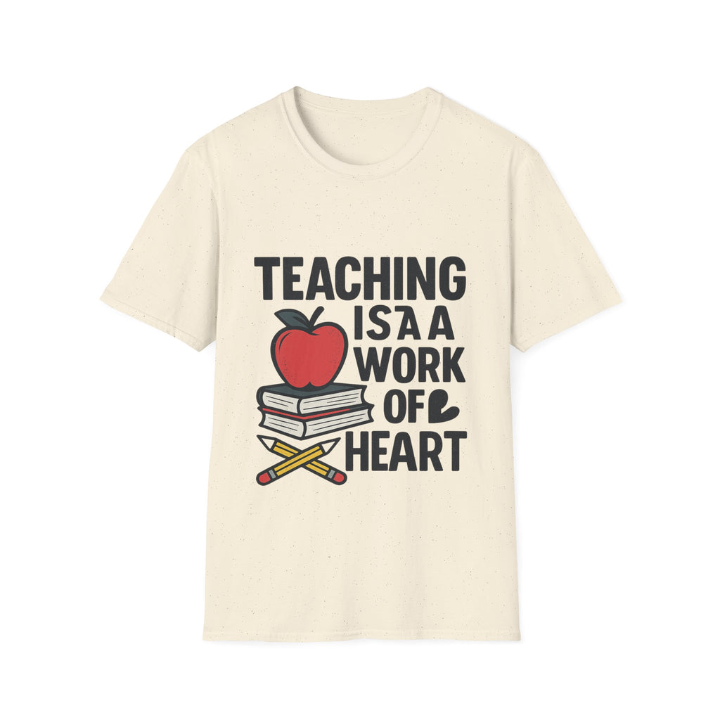 Teacher Appreciation Shirt, Teaching is a Work of Heart Tshirt, Teacher Gift, Educator Shirt, Teacher Week Gift, Apple Pencil Tee