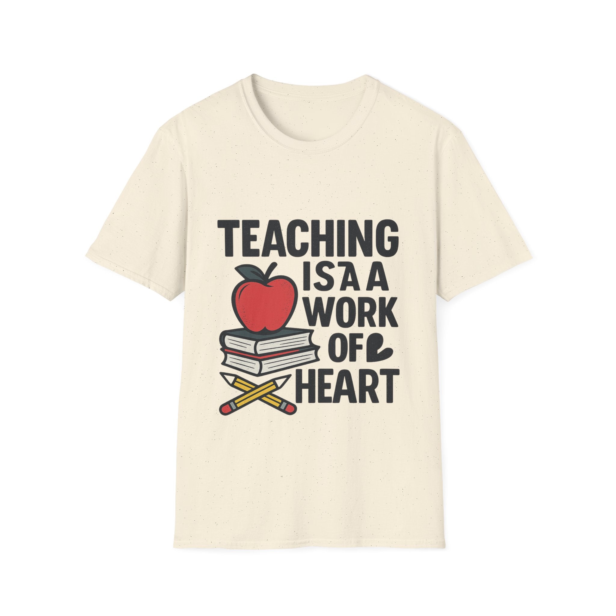 Teacher Appreciation Shirt, Teaching is a Work of Heart Tshirt, Teacher Gift, Educator Shirt, Teacher Week Gift, Apple Pencil Tee