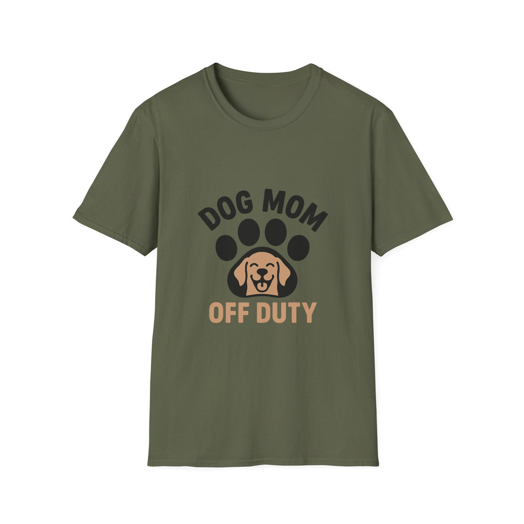 Dog Mom Off Duty Shirt, Dog Lover Gift, Paw Print T-Shirt, Dog Mom Tee, Funny Dog Owner Shirt, Dog Mama Clothing, Pet Parent