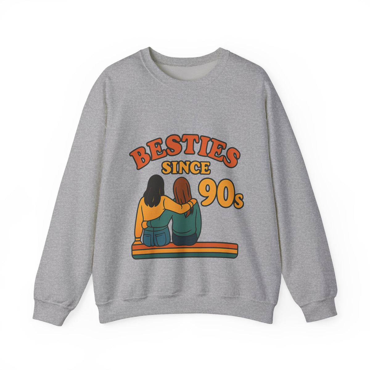 Besties Since Retro Years Sweatshirt 90s Nostalgia Best Friend Gift Friendship Anniversary Vintage Aesthetic Crewneck