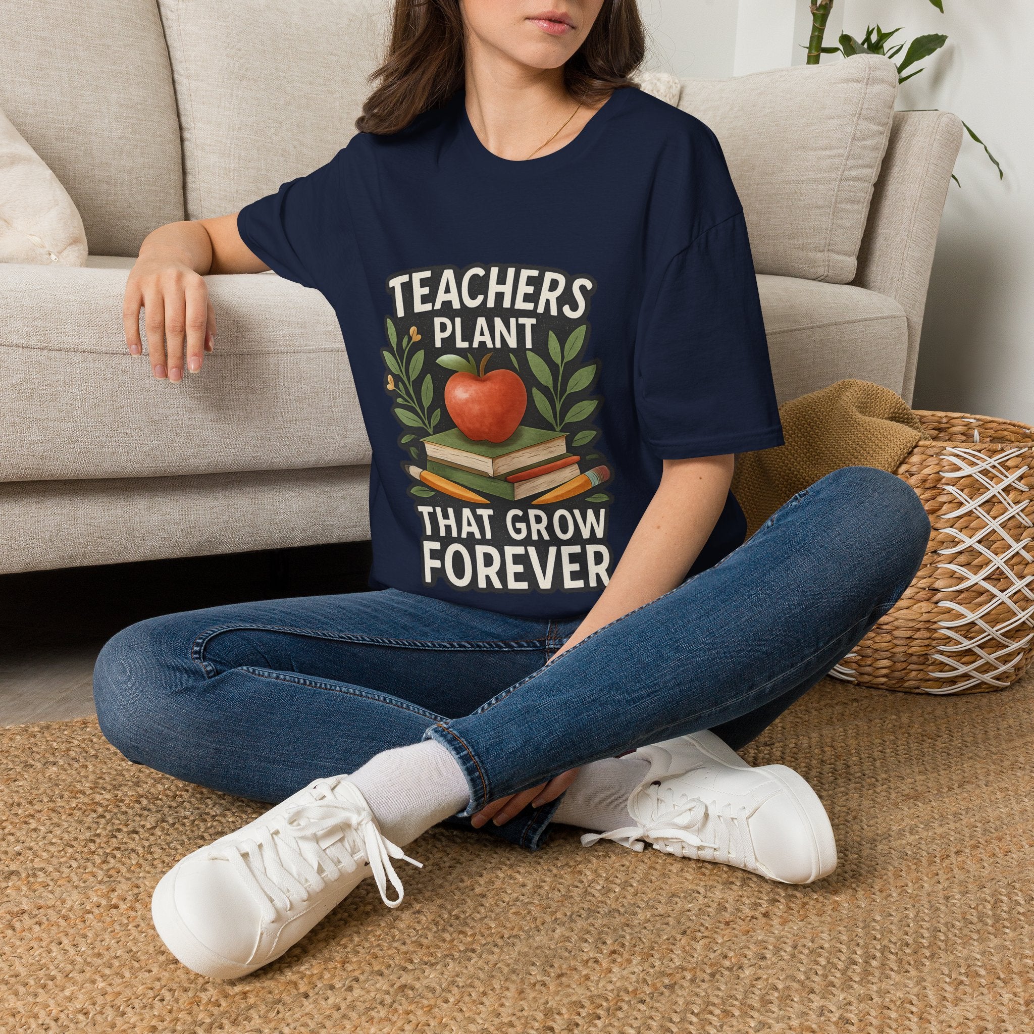 Teacher Appreciation Shirt Teachers Plant Seeds That Grow Forever Tee Gift for Teacher Watercolor Botanical Thank You Teacher Tshirt