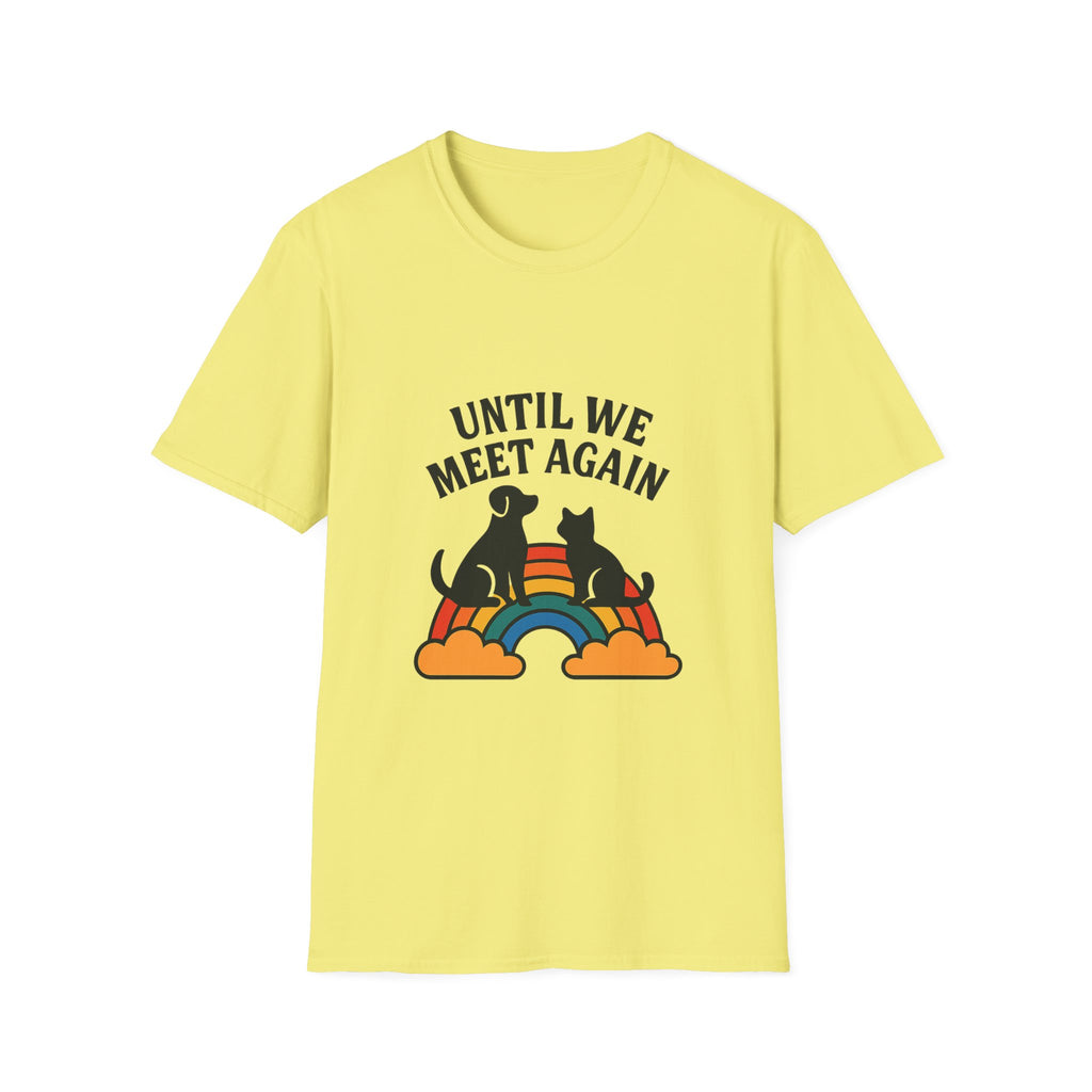 Rainbow Bridge Pet Memorial Shirt, Until We Meet Again Dog Cat Loss Gift, Pet Remembrance Tee, Sympathy Gift for Pet Loss Grief