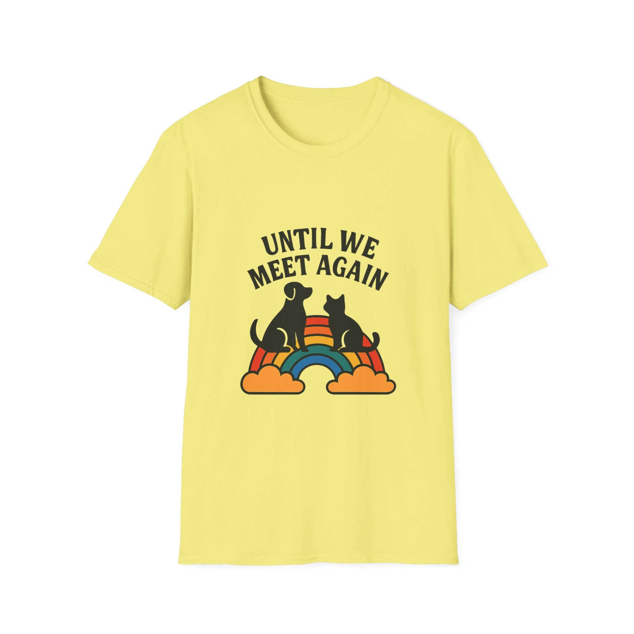 Rainbow Bridge Pet Memorial Shirt, Until We Meet Again Dog Cat Loss Gift, Pet Remembrance Tee, Sympathy Gift for Pet Loss Grief