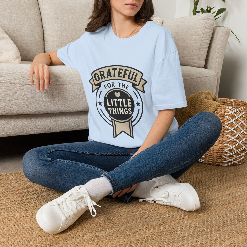 Grateful for the Little Things Shirt, Gratitude Tee, Faith Inspired Blessing T-Shirt, Thankful Everyday Appreciation Gift for Women