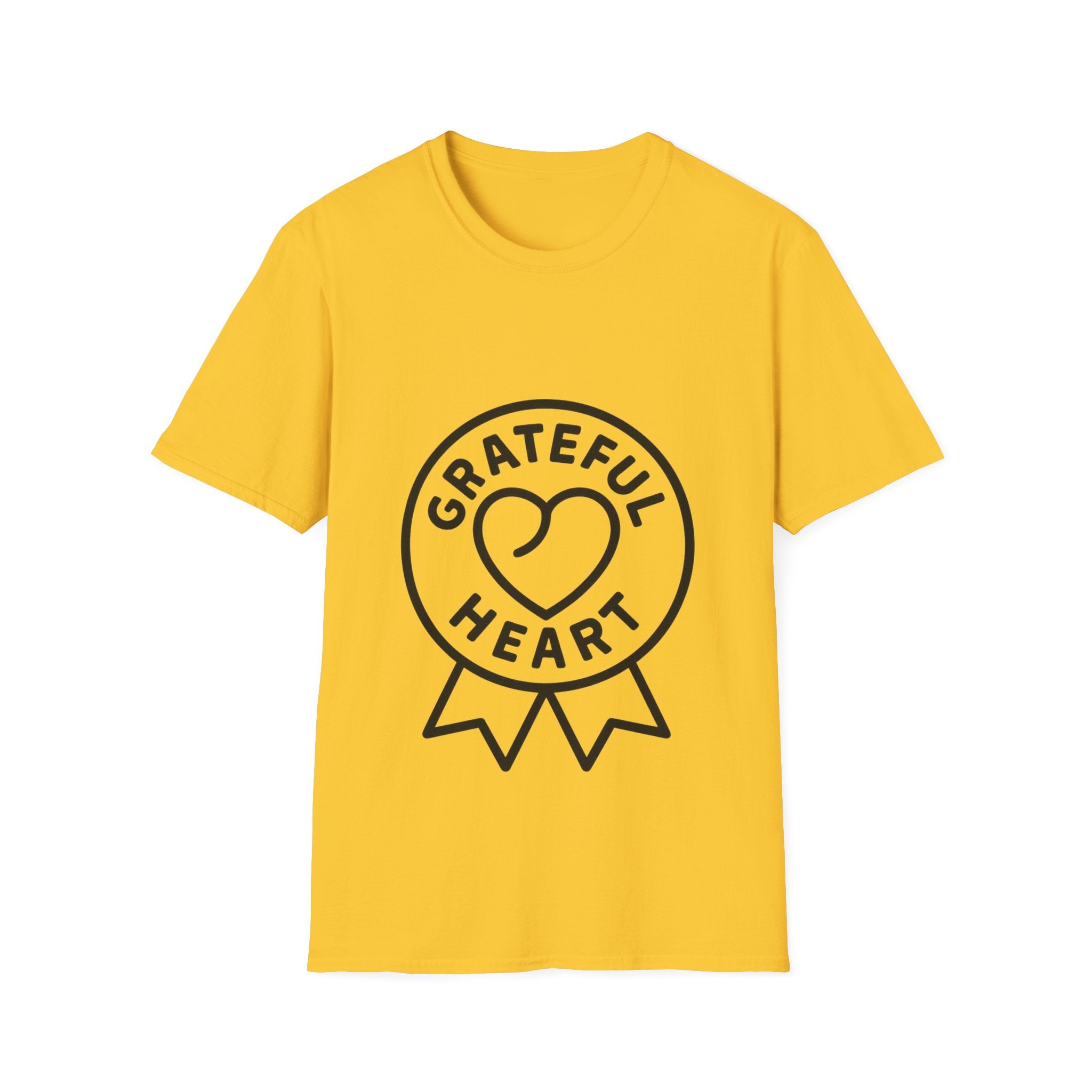 Grateful Heart T-Shirt, Minimalist Line Art Gratitude Shirt, Wellness Tee, Mindfulness Gift, Positive Affirmation Clothing
