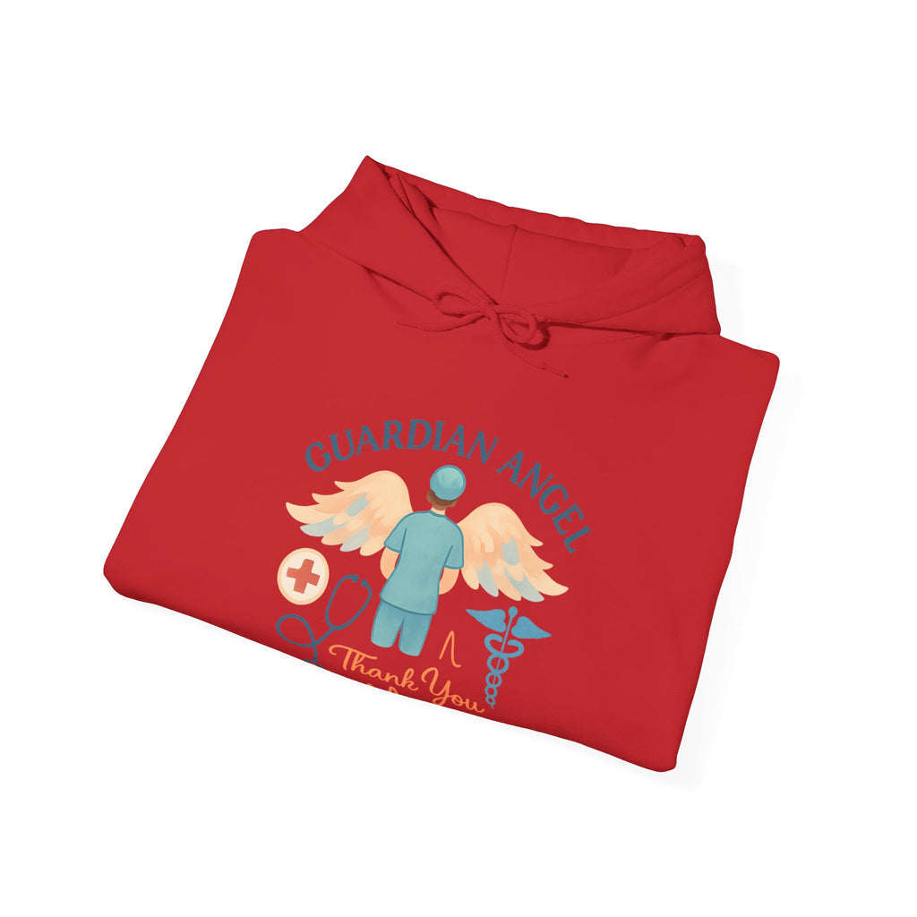 Guardian Angel in Scrubs Nurse Hoodie Gift, Nurse Appreciation Thank You, Nursing Retirement Gift, Soft Watercolor Angel Wings