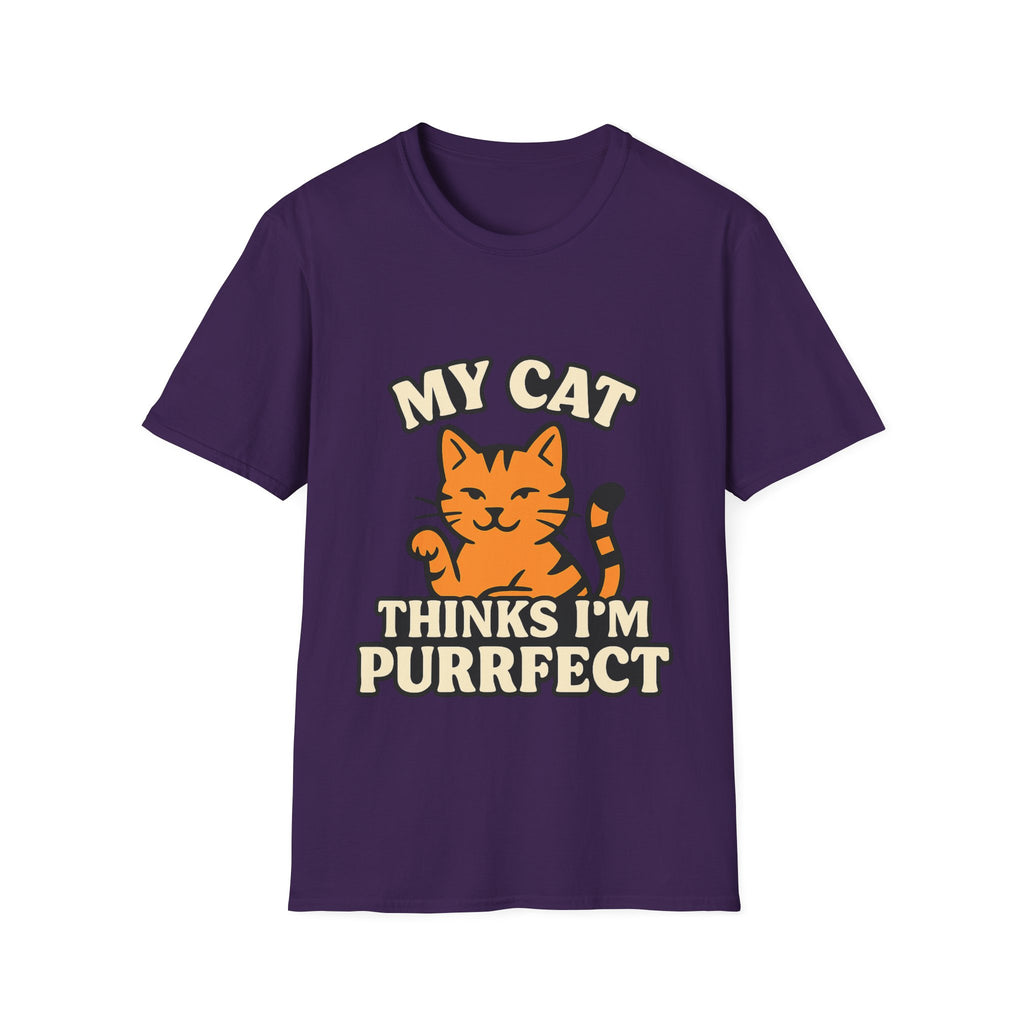 Cat Lover Shirt, My Cat Thinks I'm Purrfect T-Shirt, Funny Cat Owner Gift, Cat Mom Tee, Cat Dad Shirt, Crazy Cat Lady