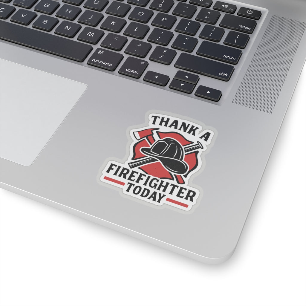Firefighter Appreciation Sticker, Thank A Firefighter Today Decal, Maltese Cross Fire Department Support Gift, Hero Recognition