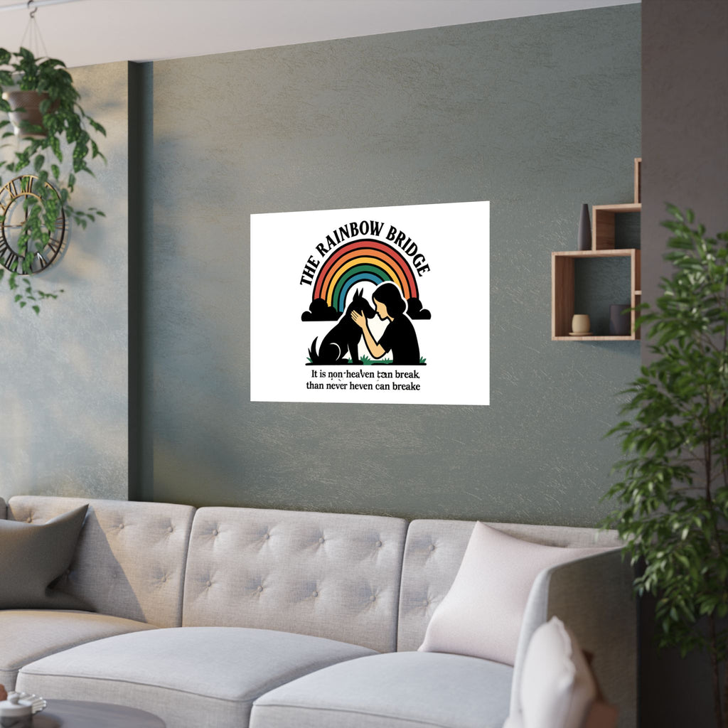 Rainbow Bridge Pet Memorial Print, Pet Loss Sympathy Gift, Dog Cat Memorial Wall Art, Pet Remembrance Poem, Grieving Pet Owner Gift