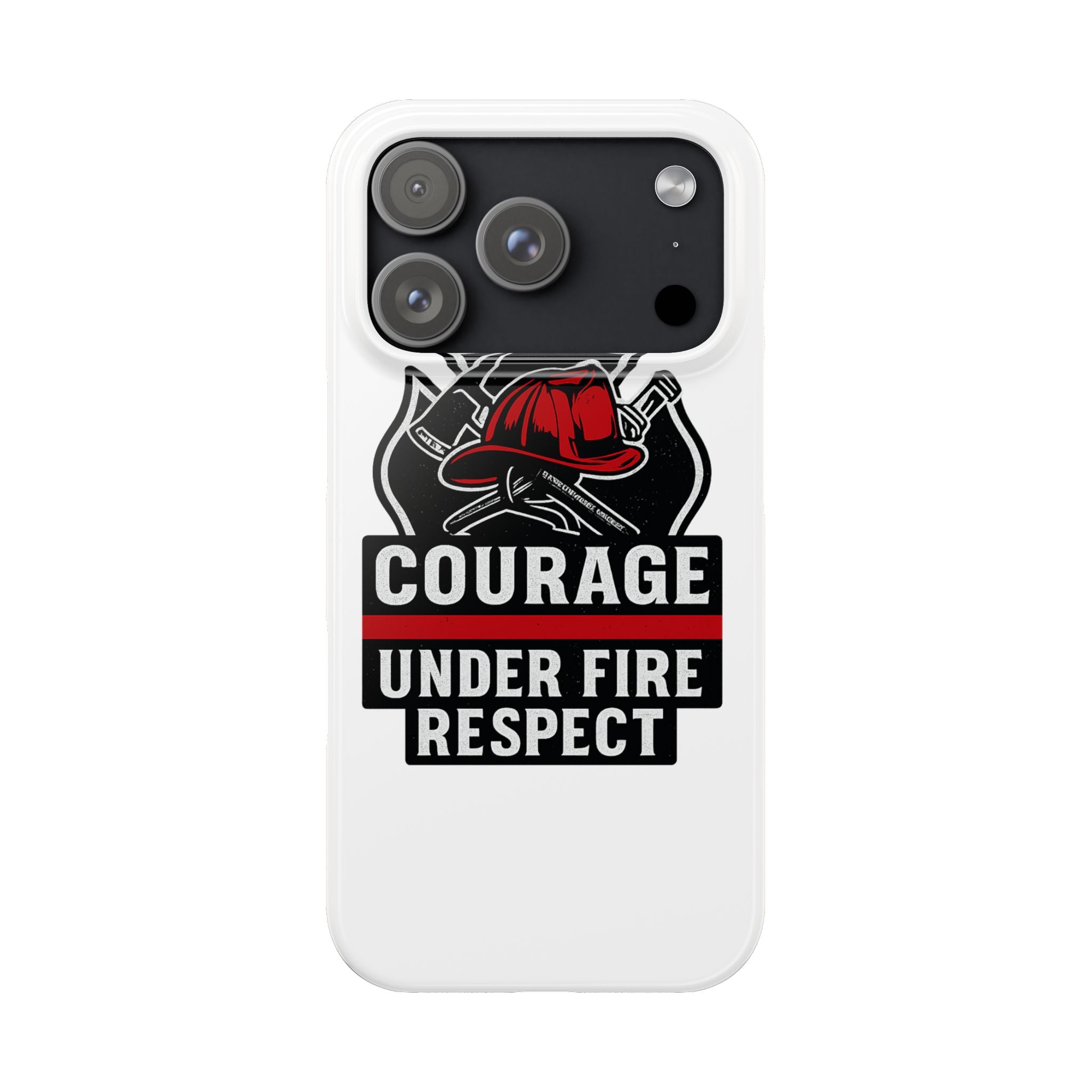Firefighter Phone Case Courage Under Fire Respect First Responder Gift Thin Red Line Maltese Cross Fire Helmet Hero Support