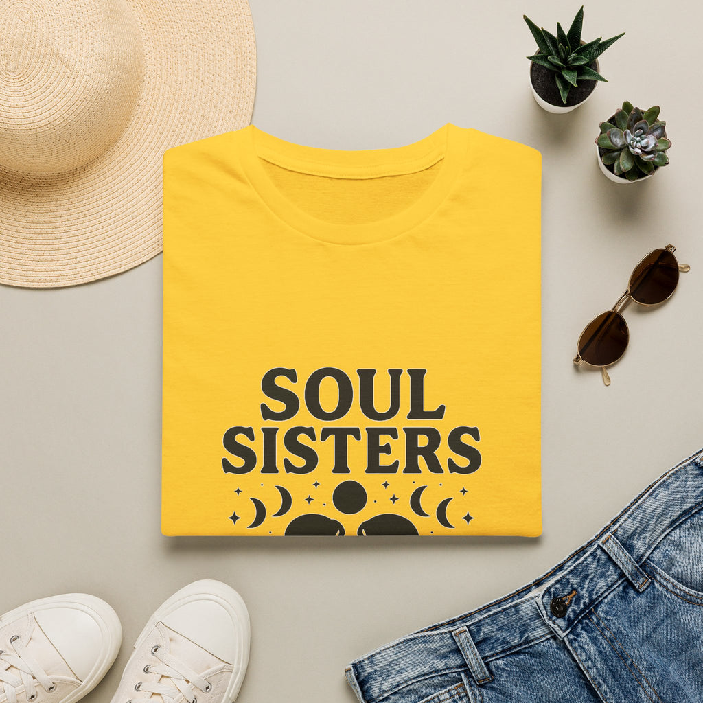 Soul Sisters Forever Matching T-Shirts, Best Friend Shirts, Celestial Moon Phase Tees, BFF Gifts for Women, Soulmate Friendship