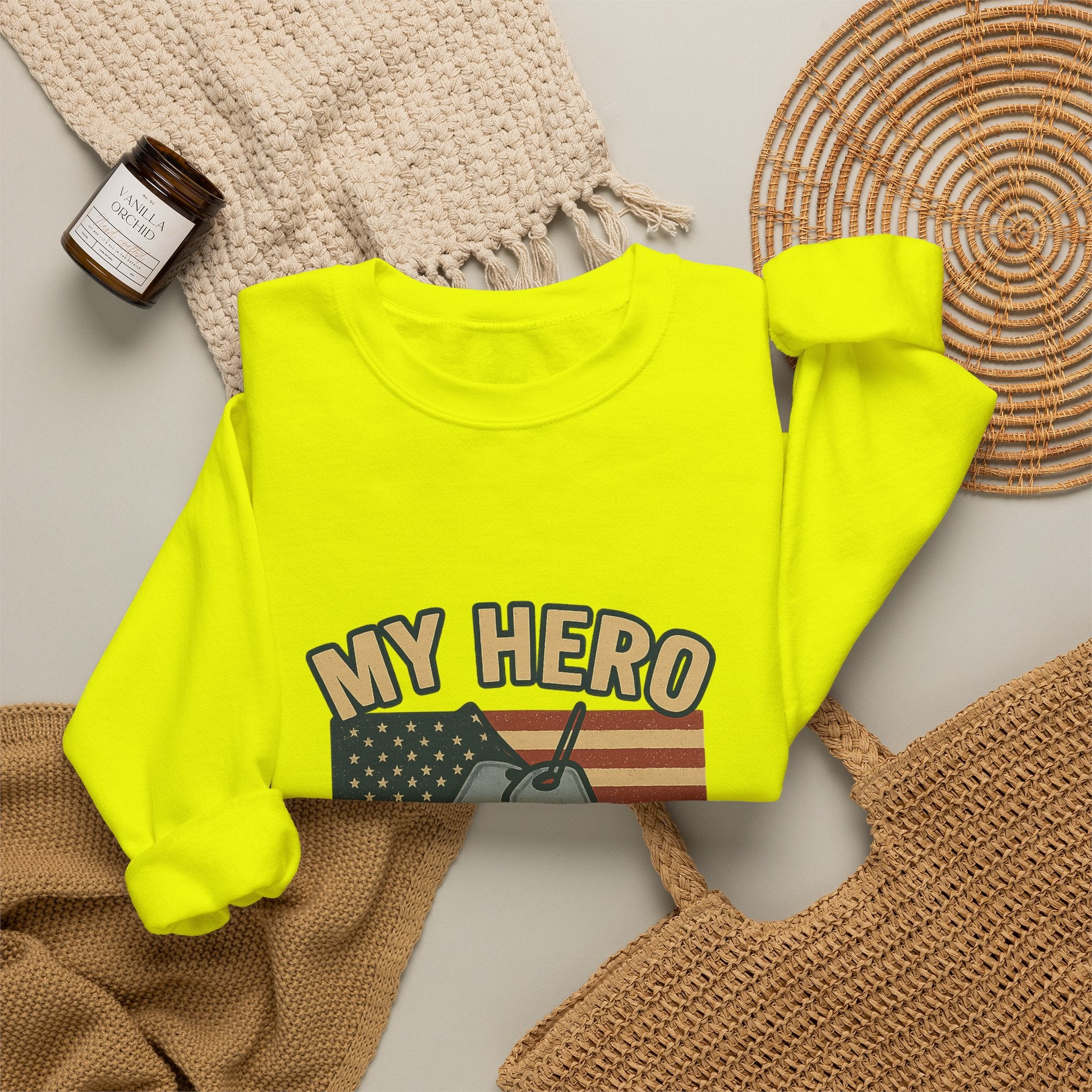 Military Sister Sweatshirt My Hero My Sister Proud Army Navy Air Force Marine Gift Active Duty Support Patriotic Clothing