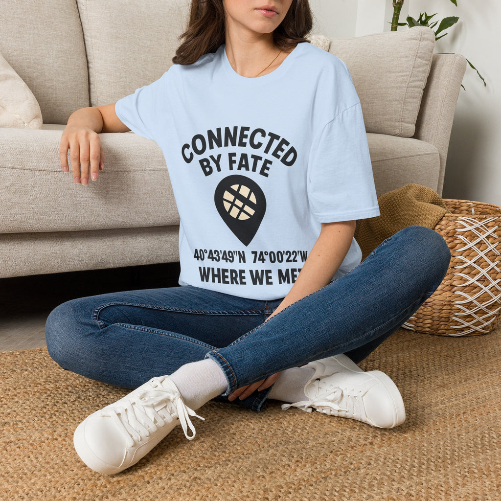 Best Friend Coordinates Shirt | Matching BFF Tees Where We Met | Friendship Day Gift | Connected By Fate | Personalized Location