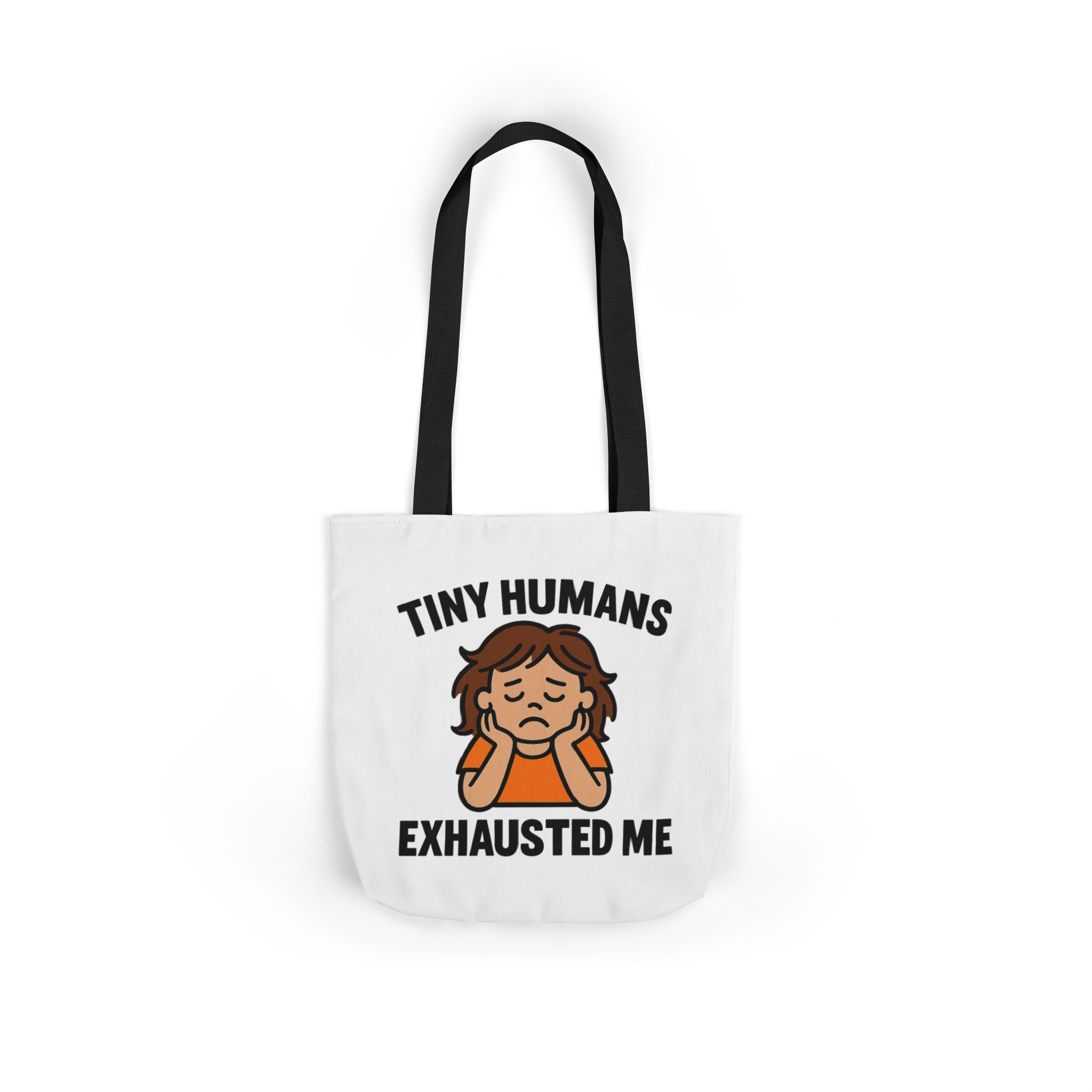 Tiny Humans Exhausted Me Tote Bag, Funny Mom Tote, Tired Parent Gift, Daycare Teacher Bag, Toddler Mom Canvas Tote