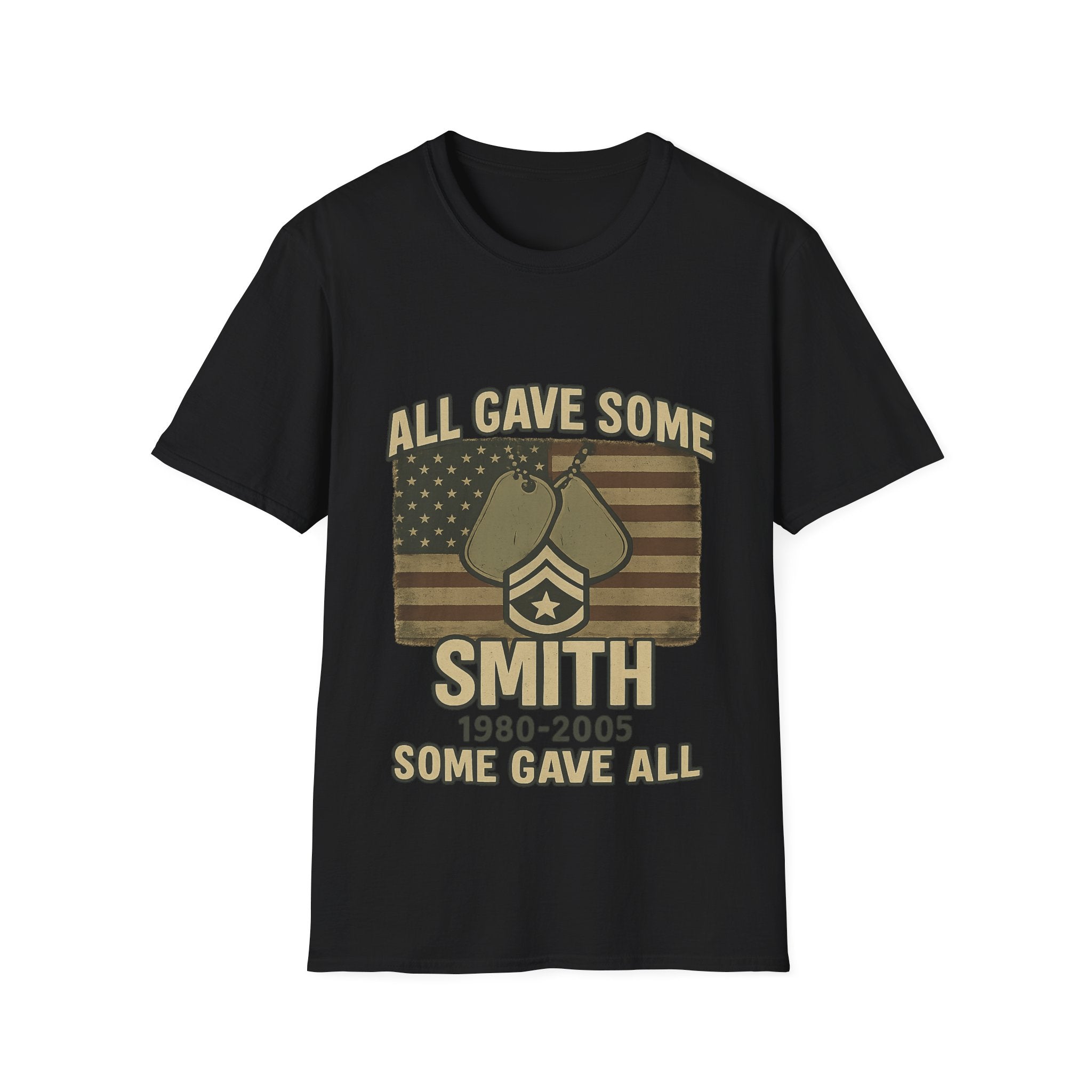 Custom Veteran Shirt | All Gave Some Some Gave All | Personalized Veterans Day Gift | Military Family Pride Tshirt with Name & Dates