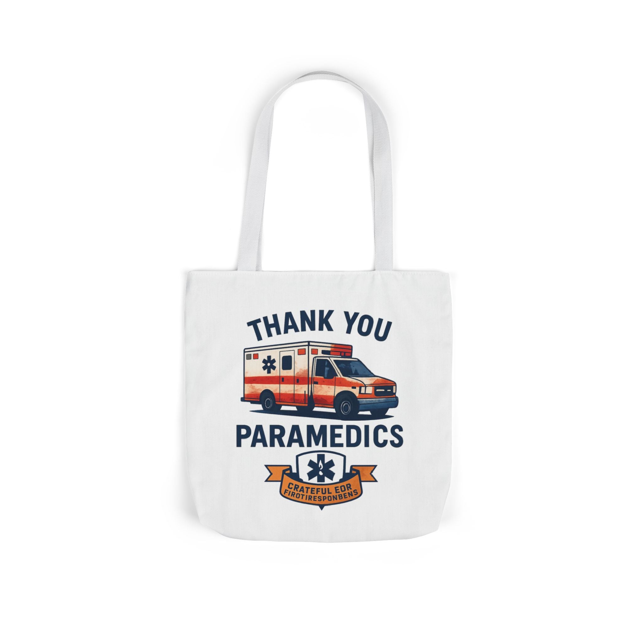 Thank You Paramedics Tote Bag, EMS Appreciation Gift, Grateful for First Responders, Ambulance Watercolor Art, Emergency Medical