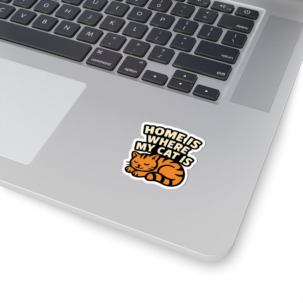 Cat Sticker Veterinary Gift, Home Is Where My Cat Is Laptop Decal, Vet Tech Sticker, Cat Mom Gift, Pet Lover Sticker