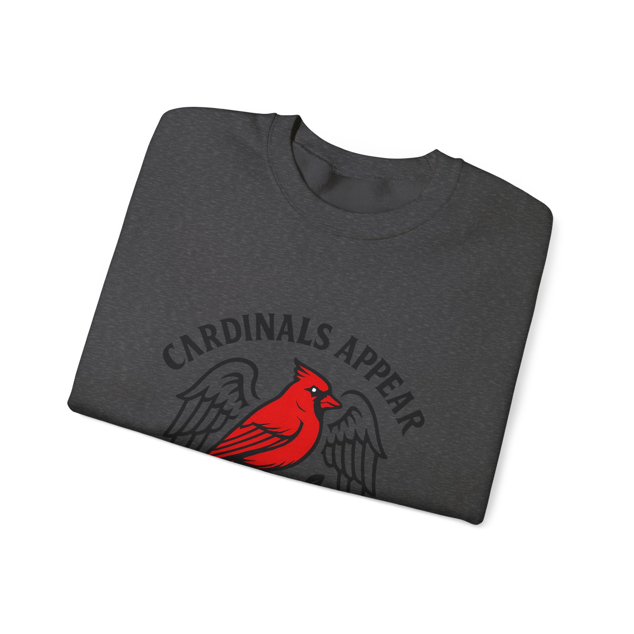 Cardinal Memorial Sweatshirt, Cardinals Appear When Angels Are Near, Sympathy Gift Loss of Loved One, Remembrance Comfort Shirt