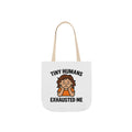 Tiny Humans Exhausted Me Tote Bag, Funny Mom Tote, Tired Parent Gift, Daycare Teacher Bag, Toddler Mom Canvas Tote