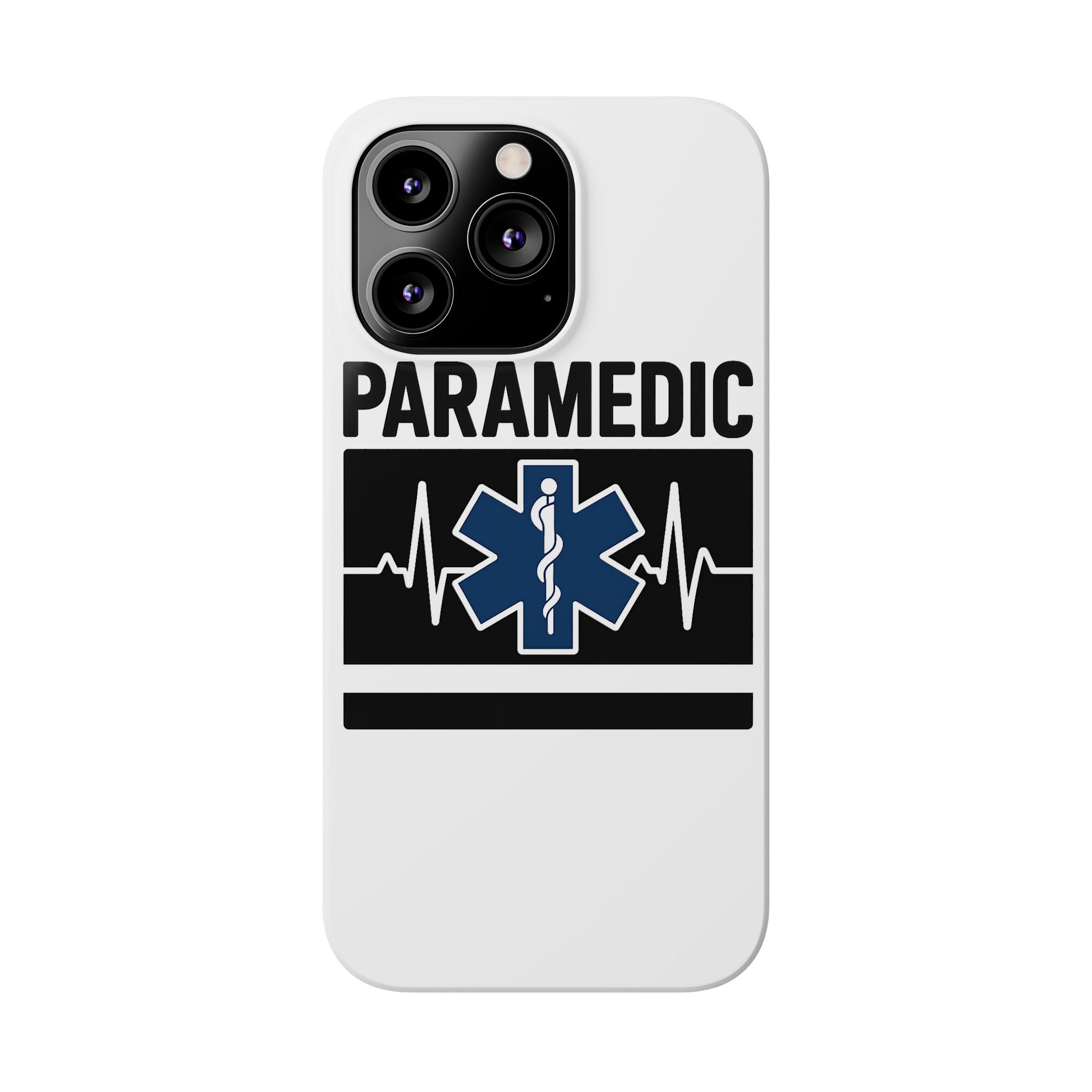 Paramedic Phone Case EMS Gift Heartbeat Star of Life EMT Medical First Responder Thin White Line Hero Appreciation