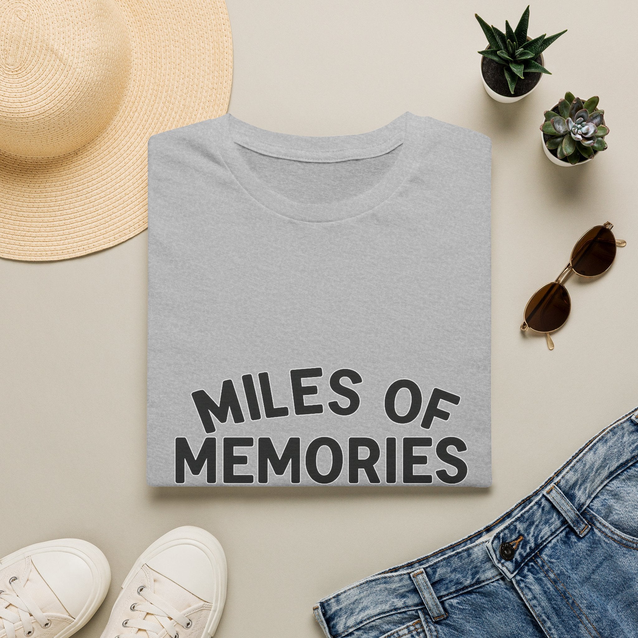 Personalized Anniversary Shirt for Couples | Miles of Memories Custom Odometer Tee | Romantic Travel Gift with Coordinates & Names