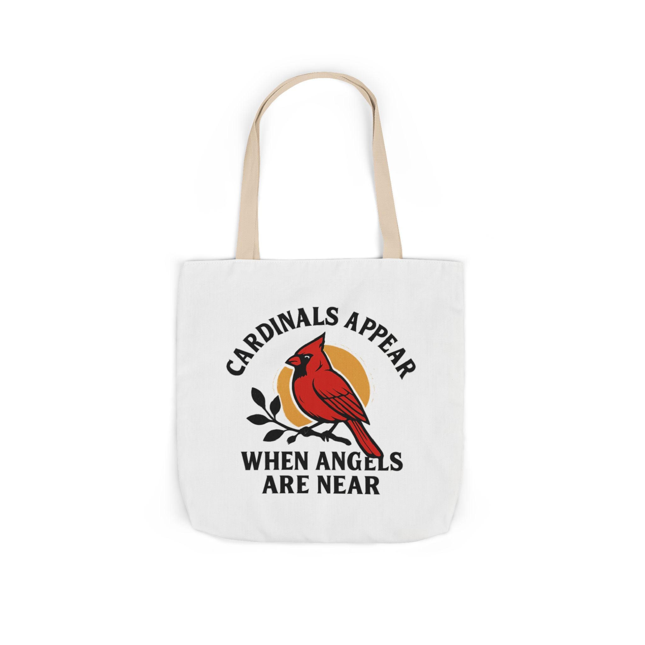 Cardinal Visitor Tote Bag, Cardinals Appear When Angels Are Near, Memorial Gift for Loss of Loved One, Sympathy Gift Mom