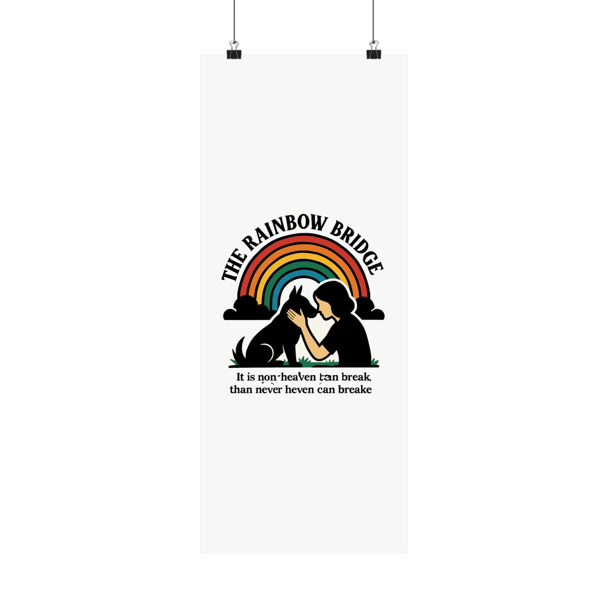 Rainbow Bridge Pet Memorial Print, Pet Loss Sympathy Gift, Dog Cat Memorial Wall Art, Pet Remembrance Poem, Grieving Pet Owner Gift