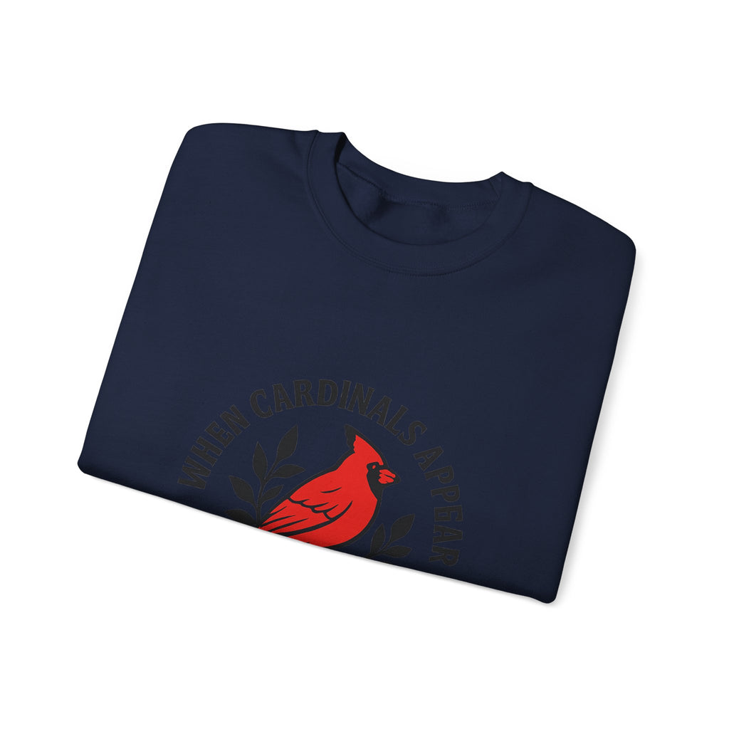 Cardinal Memorial Sweatshirt When Cardinals Appear Loved Ones Are Near Grief Gift Loss of Loved One Remembrance Sympathy Comfort