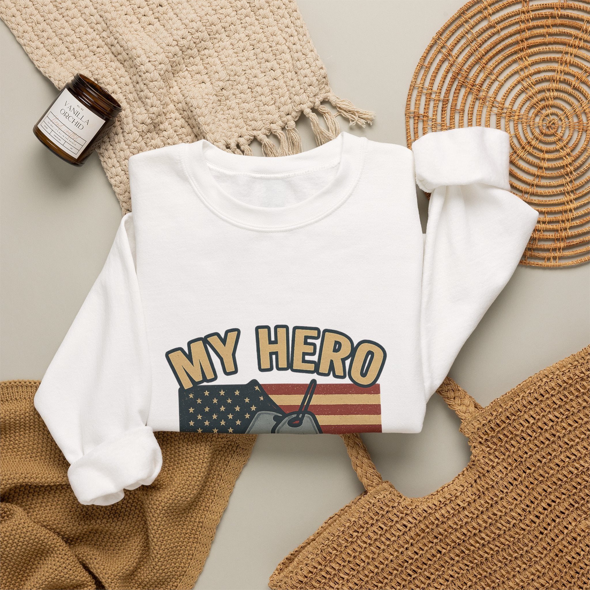 Military Sister Sweatshirt My Hero My Sister Proud Army Navy Air Force Marine Gift Active Duty Support Patriotic Clothing