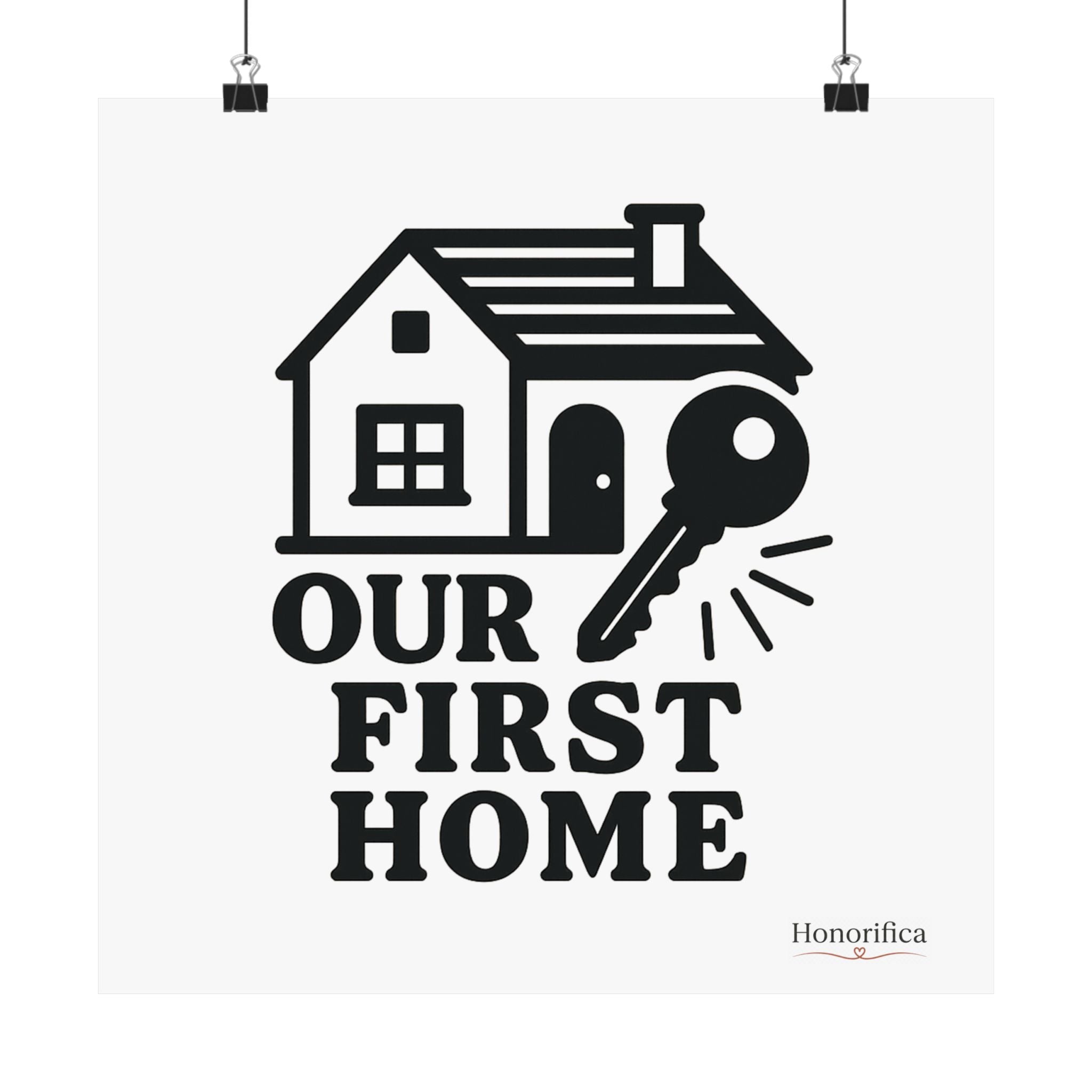 First Home Poster, Our First Home Gift, Housewarming Gift New Homeowner, First Time Home Buyer Gift, New House Decor Milestone