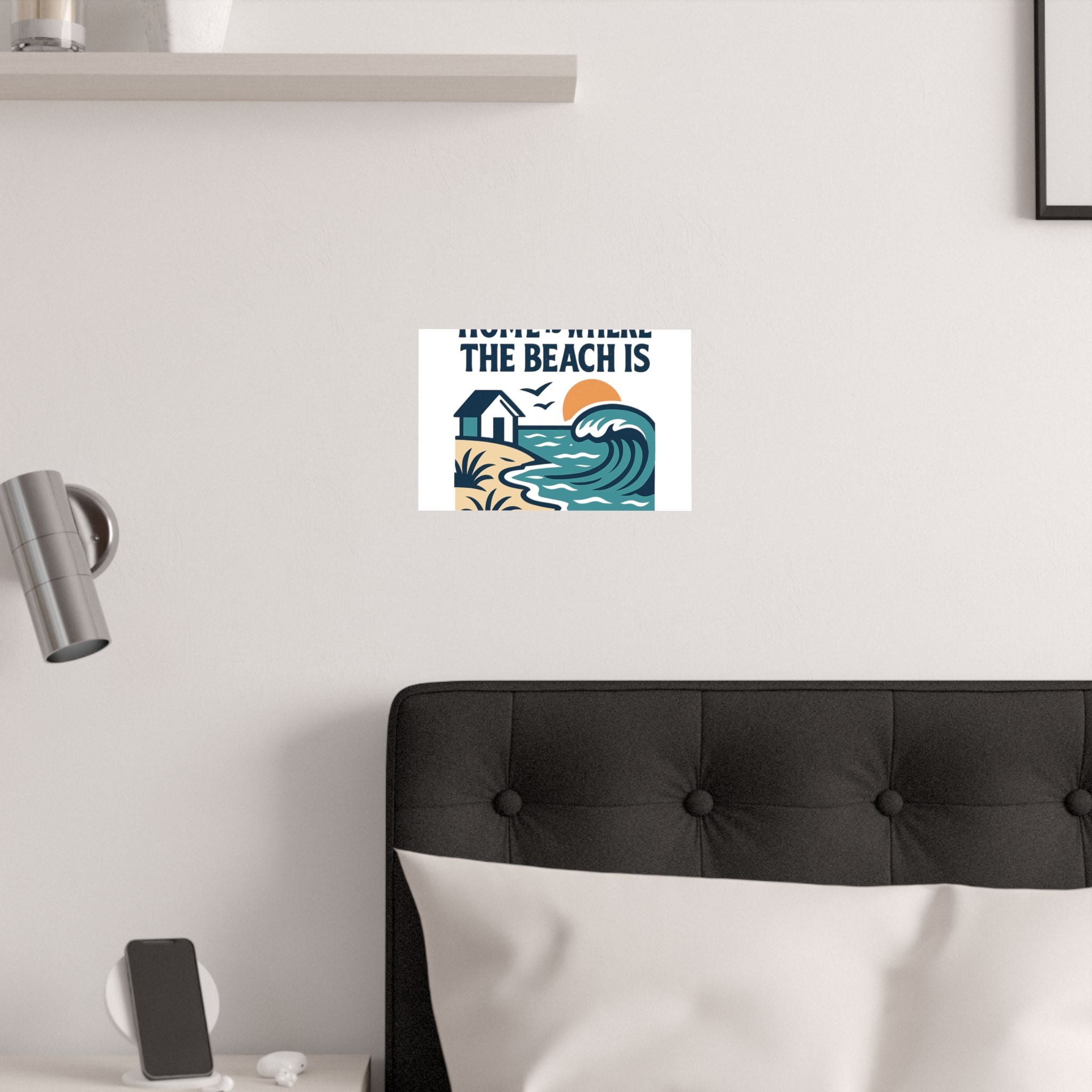 Home Is Where The Beach Is Poster, Coastal Wall Art, Beach House Decor, Ocean Lover Gift, Nautical Print, Seaside Living