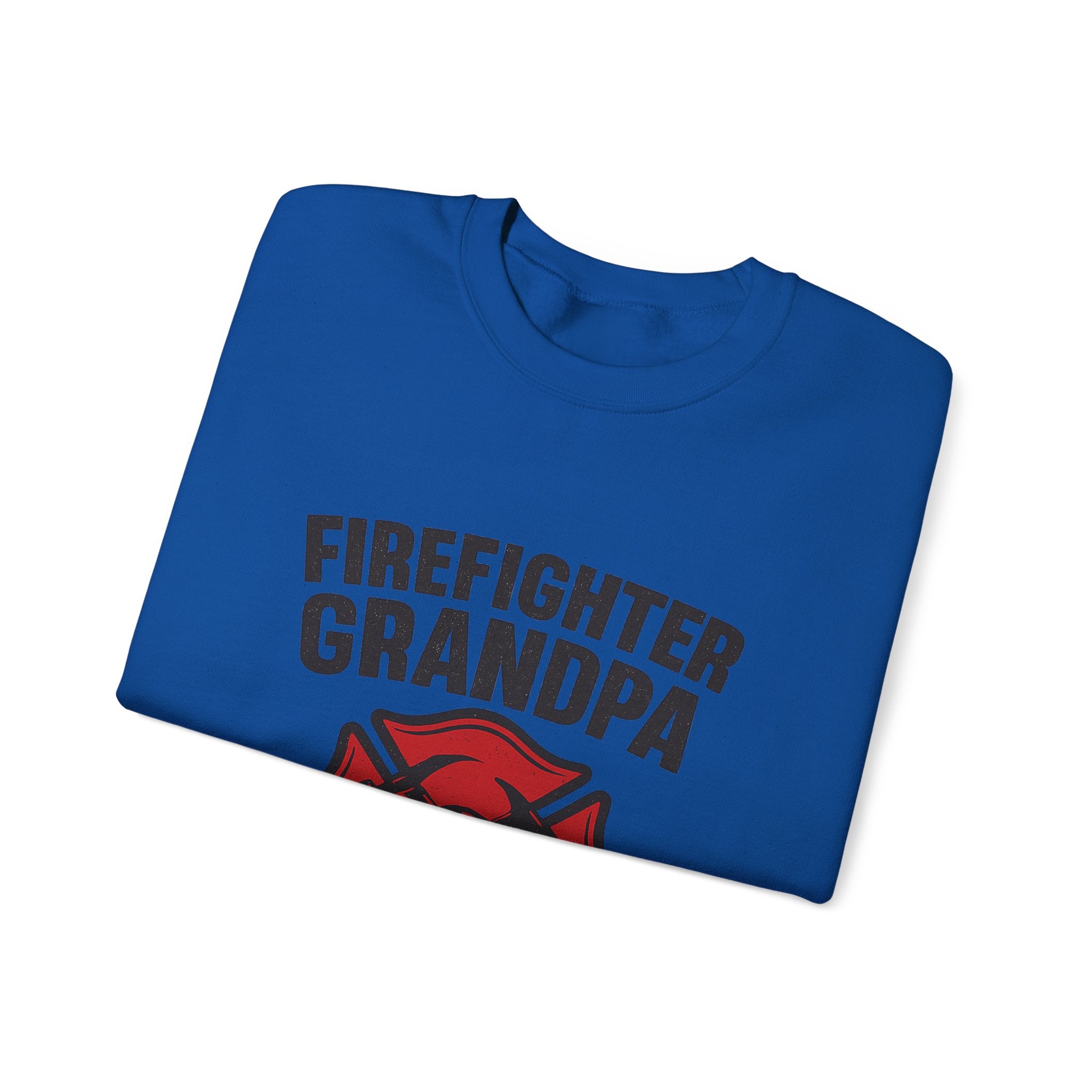 Firefighter Grandpa Sweatshirt My Hero Forever Gift Vintage Fire Station Badge Grandparents Day Fireman Grandfather Shirt